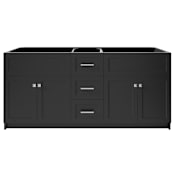 Ariel Hamlet 72" Double Free Standing Vanity Cabinet Only - Less Vanity Top Black