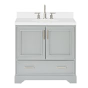 Ariel Stafford 36" Free Standing Single Basin Vanity Set with Cabinet and Quartz Vanity Top Grey