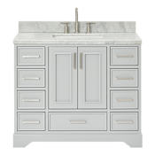 Ariel Stafford 42" Free Standing Single Basin Vanity Set with Cabinet and Marble Vanity Top Grey