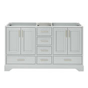 Ariel Stafford 61" Double Free Standing Vanity Cabinet Only - Less Vanity Top Grey