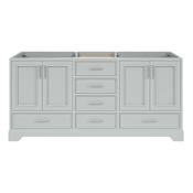 Ariel Stafford 73" Double Free Standing Vanity Cabinet Only - Less Vanity Top Grey