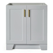Ariel Taylor 30" Free Standing Hardwood Single Vanity Cabinet Only - Less Vanity Top Gray