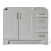 Ariel Taylor 42" Single Wood Vanity Cabinet with Right Side Drawers Only - Less Vanity Top Grey