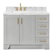 Ariel Taylor 42" Free Standing Single Basin Vanity Set with Cabinet and Marble Vanity Top Grey