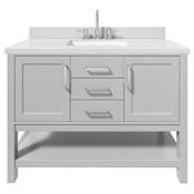 Ariel Bayhill 48" Free Standing Single Basin Vanity Set with Cabinet and Quartz Vanity Top Grey