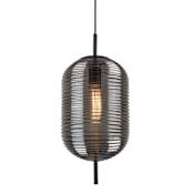 Artcraft Lighting Vita 9" Wide Mini Pendant Black / Smoke Grey