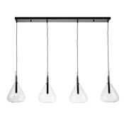 Artcraft Lighting Conic 4 Light 47" Wide Linear Pendant Black
