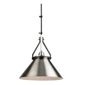 Artcraft Lighting Brydon 14" Wide Pendant with Metal Shade Black / Brushed Nickel