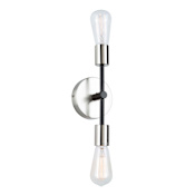 Artcraft Lighting Truro 2 Light 5" Tall Wall Sconce - ADA Compliant Black / Brushed Nickel
