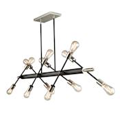 Artcraft Lighting Truro 12 Light 47" Wide Abstract Chandelier Matte Black / Brushed Nickel