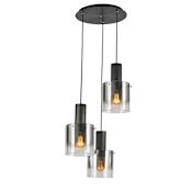 Artcraft Lighting Henley 3 Light 20" Wide Multi Light Pendant Satin Black