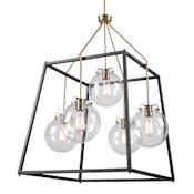 Artcraft Lighting Bridgetown 5 Light 28" Wide Chandelier Black / Harvest Brass