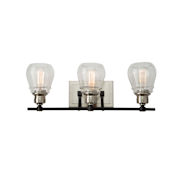 Artcraft Lighting Nelson 3 Light 22" Wide Vanity Light Black / Brushed Nickel
