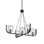 Artcraft Lighting Cheshire 5 Light 30" Wide Chandelier Black / Brass