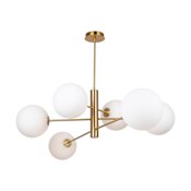 Artcraft Lighting Aurelia 6 Light 48" Wide Sputnik Chandelier Brass / White