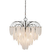 Artcraft Lighting Alessia 10 Light 23" Wide Waterfall Chandelier Black