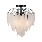 Artcraft Lighting Alessia 4 Light 14" Wide Semi-Flush Waterfall Ceiling Fixture Black
