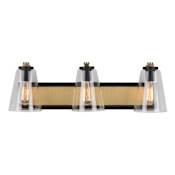 Artcraft Lighting Treviso 3 Light 26" Wide Vanity Light Black / Brass