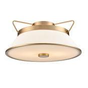 Artcraft Lighting Layla 2 Light 17" Wide Semi-Flush Ceiling Fixture Brushed Brass