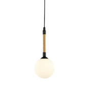 Artcraft Lighting Capilano 6" Wide Mini Pendant Black / Natural / Clear