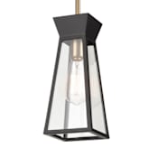 Artcraft Lighting Lucian 5" Wide Mini Pendant Black / Brushed Brass