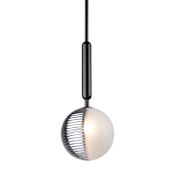 Artcraft Lighting Bolla 6" Wide Mini Pendant Black / White