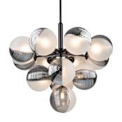 Artcraft Lighting Bolla 25" Wide Chandelier Black / White