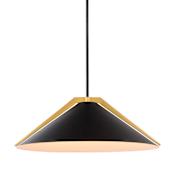 Artcraft Lighting Baltic 3 Light 24" Wide Pendant Black / Brushed Brass
