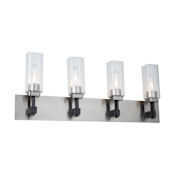 Artcraft Lighting Arlington 4 Light 31" Wide Vanity Light Satin Nickel / Clear