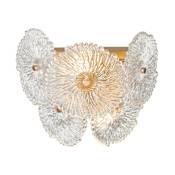 Artcraft Lighting Bloom 2 Light 9" Tall Wall Sconce Brass / Clear