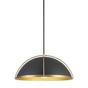 Artcraft Lighting Dahlia 18" Wide Pendant Semi Matte Black / Brushed Brass