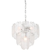Artcraft Lighting Bianca 5 Light 16" Wide Crystal Pendant Polished Nickel / Crystalline