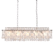 Artcraft Lighting Avara 10 Light 41" Wide Crystal Linear Chandelier Polished Nickel