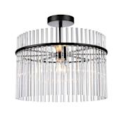 Artcraft Lighting Ava 16" Wide Semi-Flush Drum Ceiling Fixture Black
