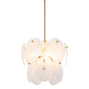 Artcraft Lighting Lily 4 Light 17" Wide Abstract Waterfall Chandelier Brushed Brass