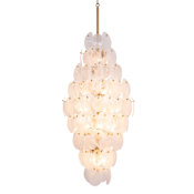 Artcraft Lighting Lily 15 Light 29" Wide Abstract Waterfall Chandelier Brushed Brass
