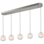 Artcraft Lighting Moonlight 5 Light 40" Wide Linear Pendant Satin Nickel