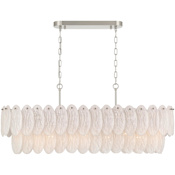 Artcraft Lighting Serena 9 Light 43" Wide Linear Pendant Satin Nickel