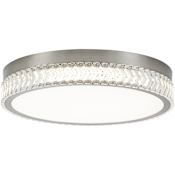 Artcraft Lighting Chevron 20" Wide Selectable 3000K/4000K/5000K LED Flush Mount Drum Ceiling Fixture Brushed Nickel