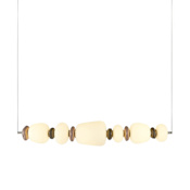 Artcraft Lighting Strata 41" Wide Selectable 3000K/4000K/5000K LED Linear Pendant Satin Nickel