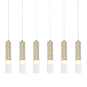 Artcraft Lighting Zara 40" Wide Selectable 3000K/4000K/5000K LED Linear Pendant Brushed Nickel