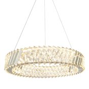 Artcraft Lighting Alya 17" Wide Selectable 3000K/4000K/5000K LED Crystal Ring Chandelier Polished Nickel