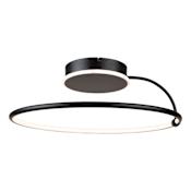 Artcraft Lighting Halo 16" Wide LED Semi-flush Ceiling Fixture Black