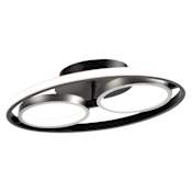 Artcraft Lighting Gemini 18" Wide LED Semi-Flush Ceiling Fixture Black / Nickel