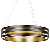 Artcraft Lighting Toledo 26" Wide Ring Chandelier Black / Brushed Brass