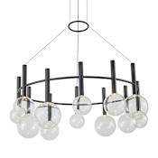 Artcraft Lighting Terra 33" Wide 3000K LED Ring Chandelier Black