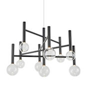Artcraft Lighting Terra 26" Wide 3000K LED Abstract Chandelier Black