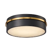 Artcraft Lighting Dax 12" Wide Flush Mount Drum Ceiling Fixture Black / Brass