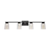 Artcraft Lighting Dalton 4 Light 34" Wide Vanity Light Black / Clear