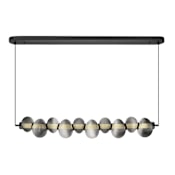 Artcraft Lighting Ariel 43" Wide Abstract Linear Pendant Chrome / Black